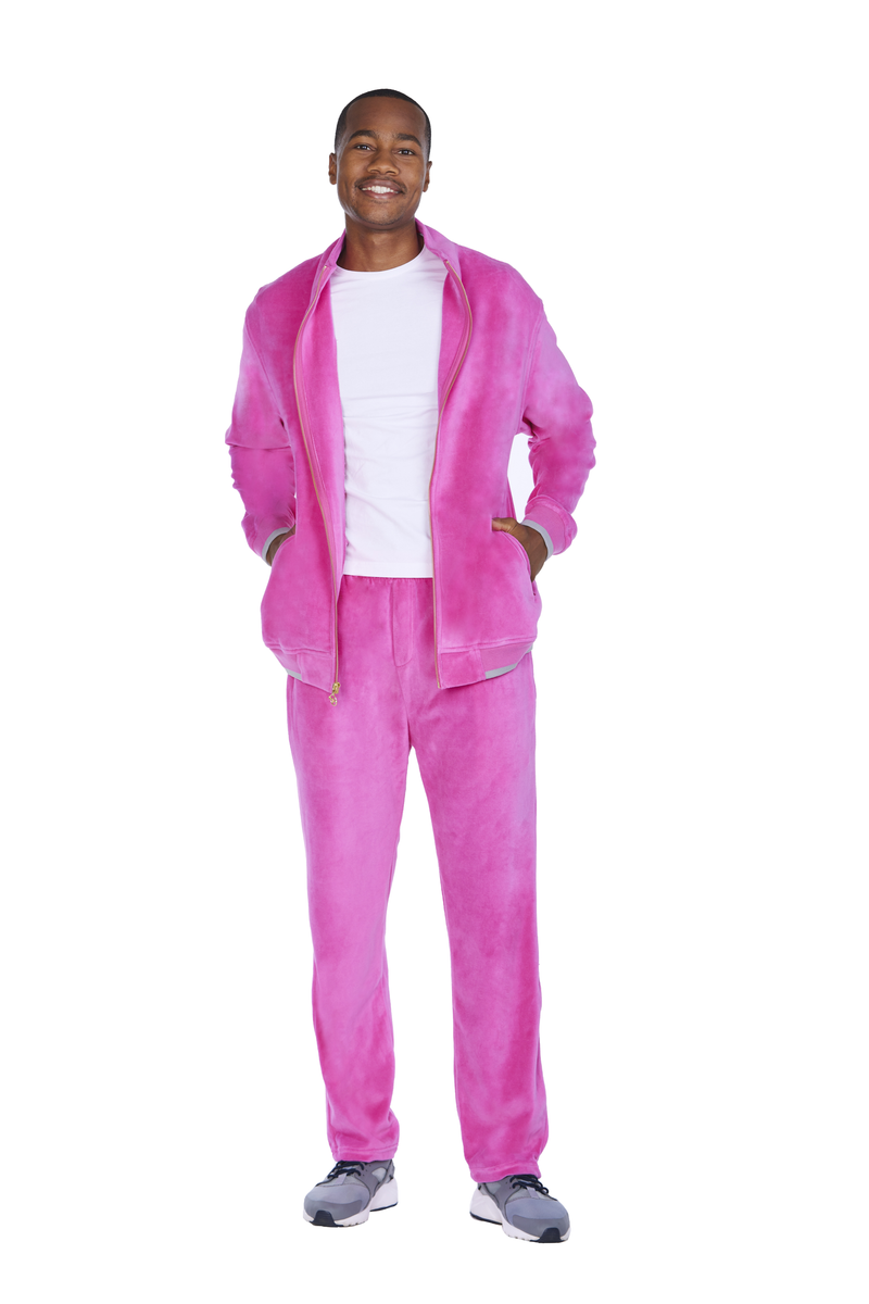 Pink 2024 velour tracksuit