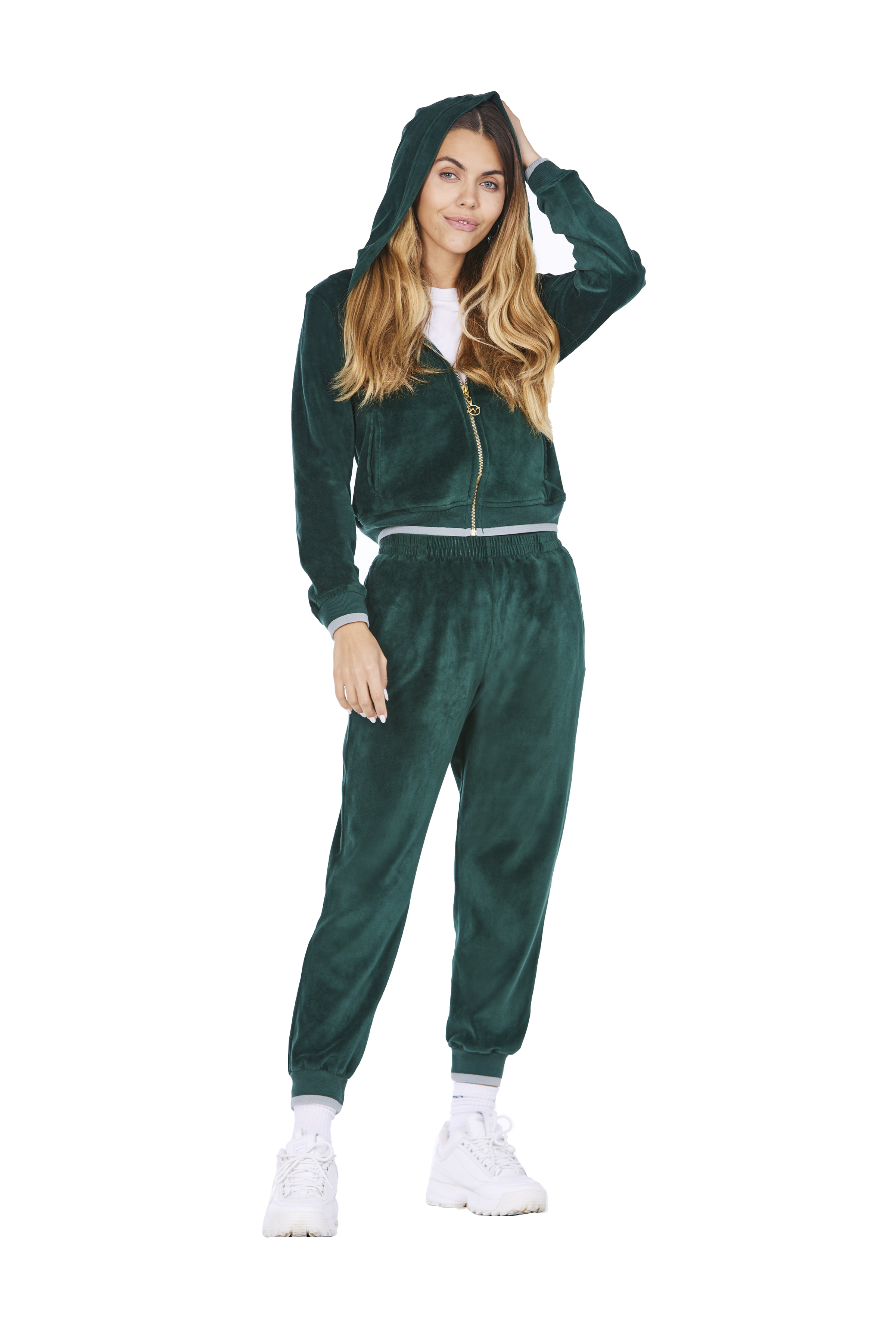The Suit Forest Green Velour Jogger Velomino